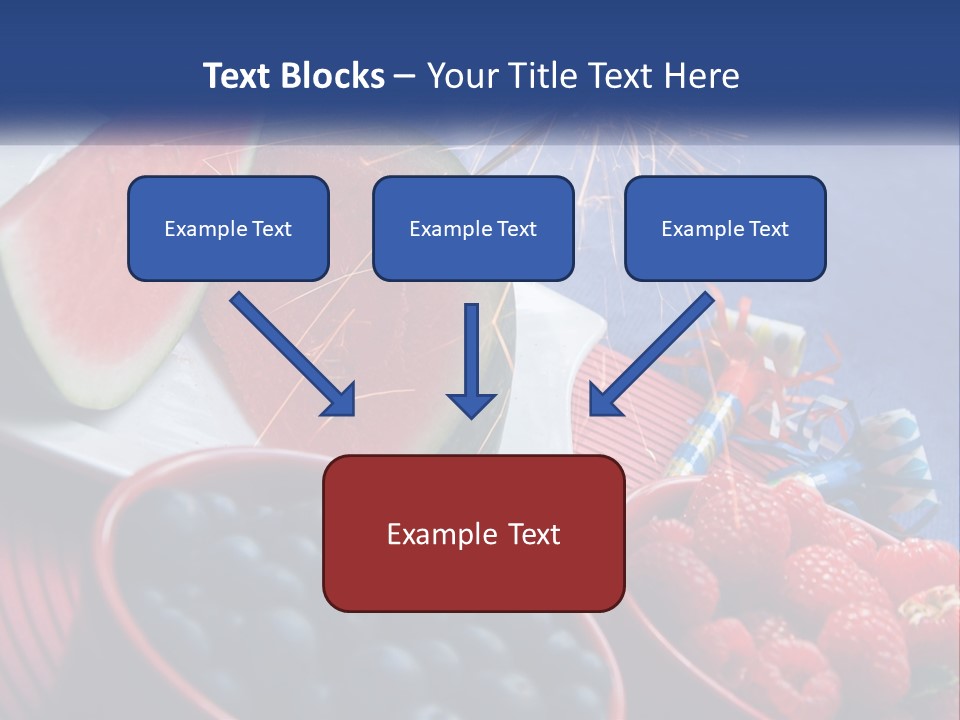 A Plate Of Watermelon And Berries With A Sparkler PowerPoint Template