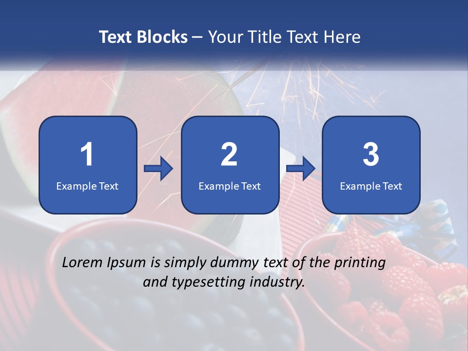 A Plate Of Watermelon And Berries With A Sparkler PowerPoint Template