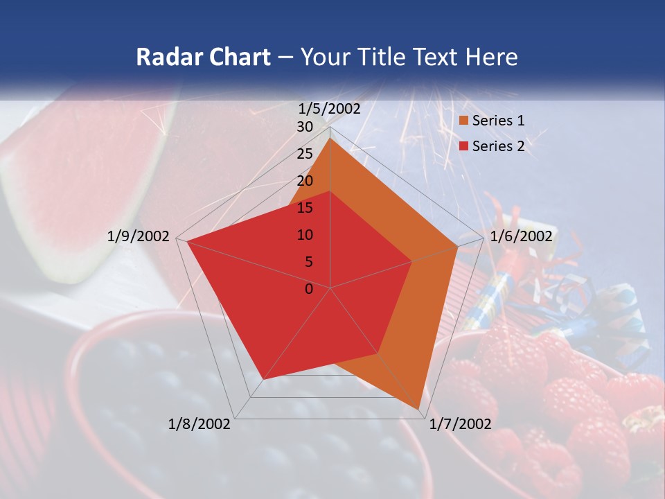 A Plate Of Watermelon And Berries With A Sparkler PowerPoint Template