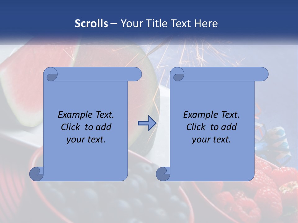 A Plate Of Watermelon And Berries With A Sparkler PowerPoint Template