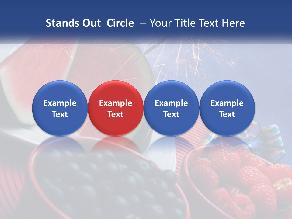 A Plate Of Watermelon And Berries With A Sparkler PowerPoint Template