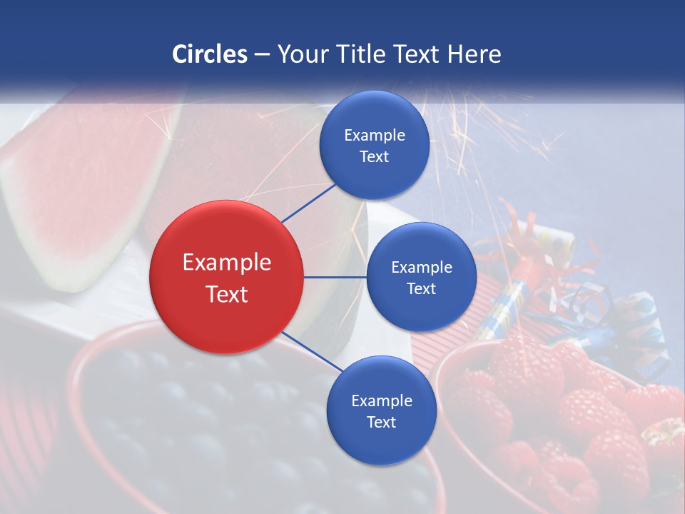 A Plate Of Watermelon And Berries With A Sparkler PowerPoint Template
