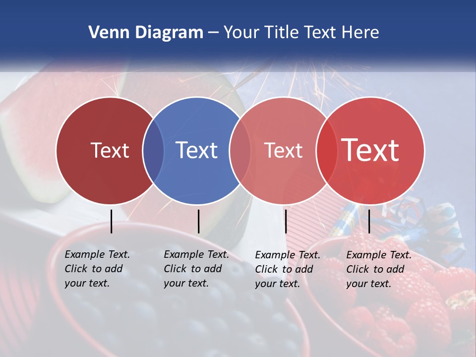A Plate Of Watermelon And Berries With A Sparkler PowerPoint Template