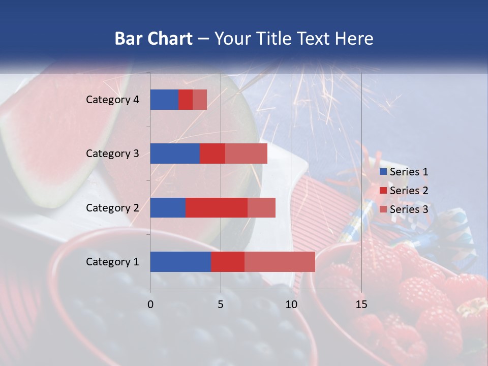 A Plate Of Watermelon And Berries With A Sparkler PowerPoint Template