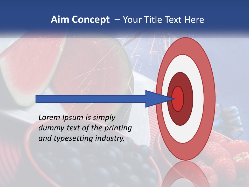 A Plate Of Watermelon And Berries With A Sparkler PowerPoint Template