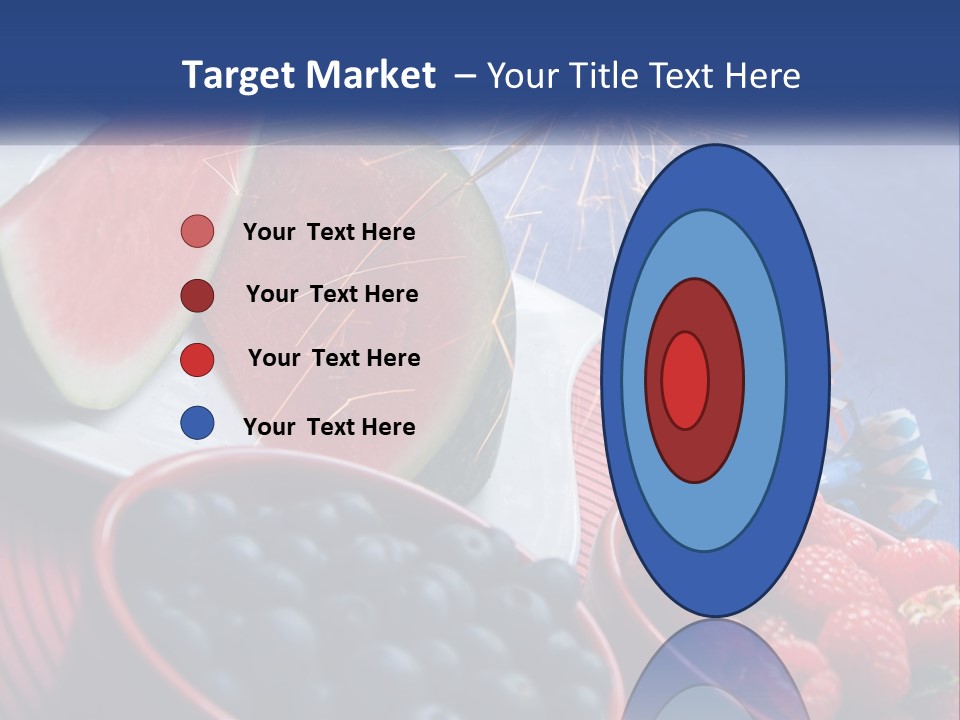 A Plate Of Watermelon And Berries With A Sparkler PowerPoint Template