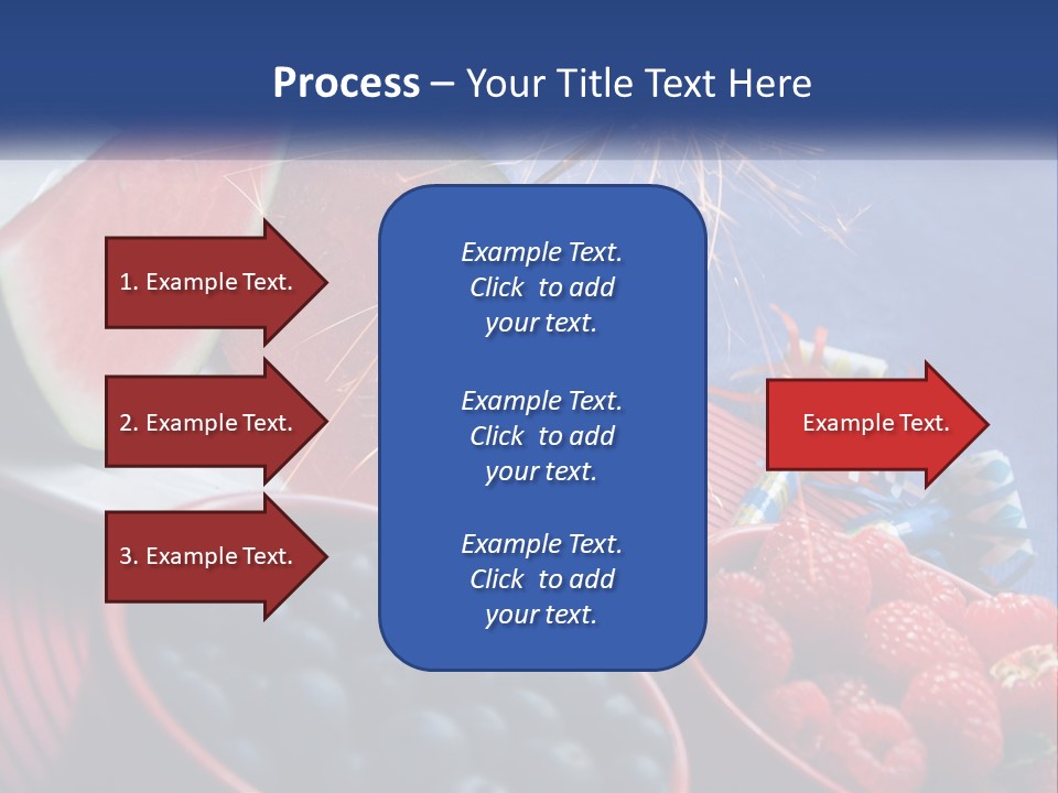 A Plate Of Watermelon And Berries With A Sparkler PowerPoint Template