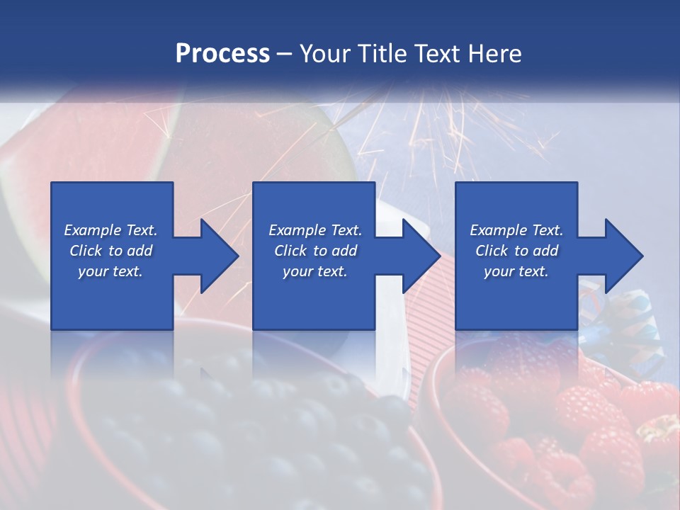 A Plate Of Watermelon And Berries With A Sparkler PowerPoint Template