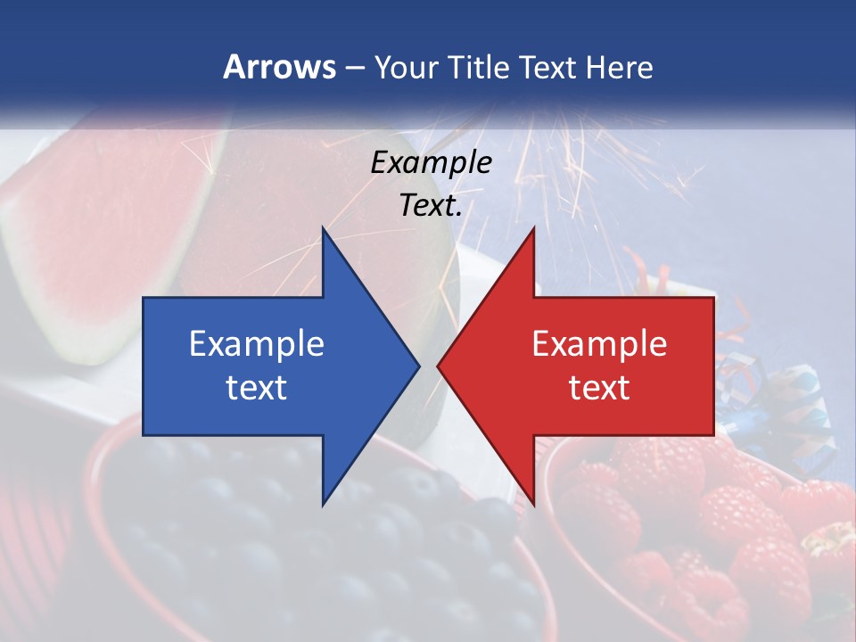 A Plate Of Watermelon And Berries With A Sparkler PowerPoint Template