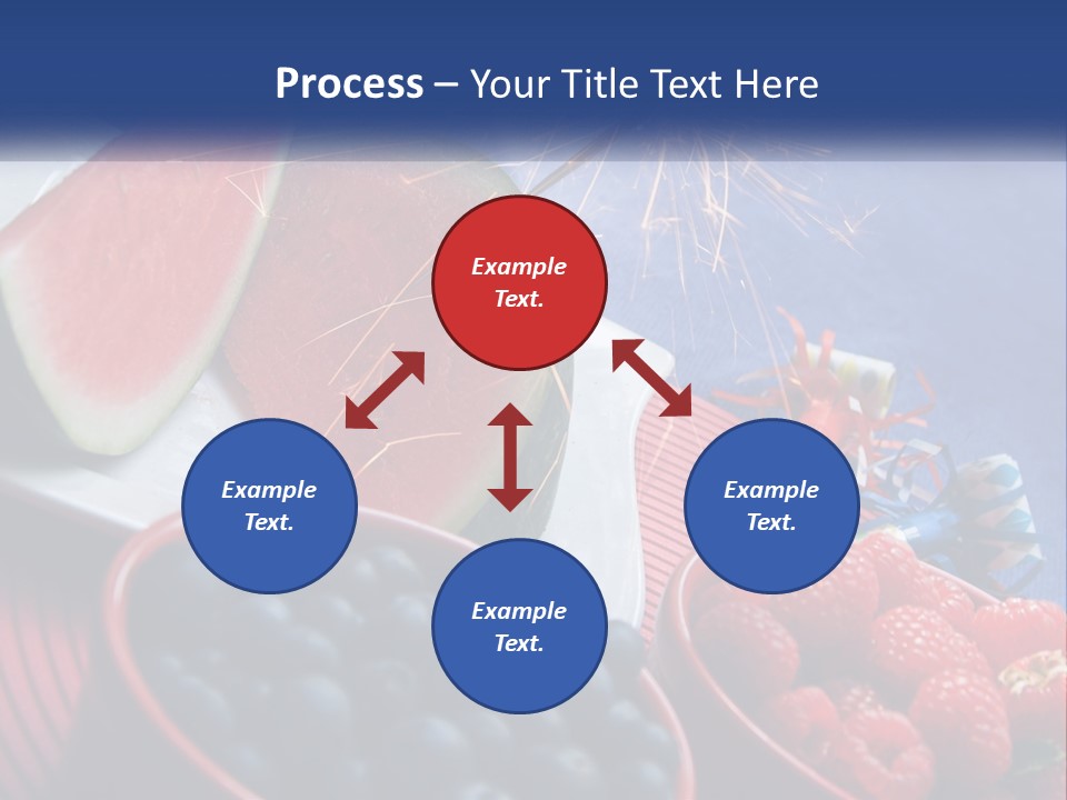 A Plate Of Watermelon And Berries With A Sparkler PowerPoint Template