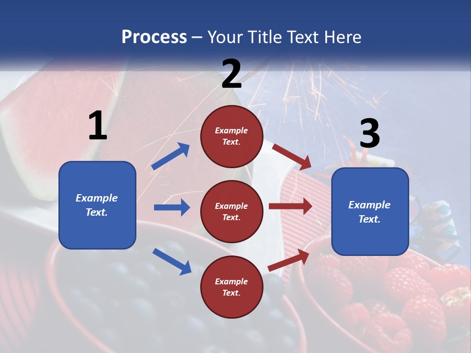 A Plate Of Watermelon And Berries With A Sparkler PowerPoint Template