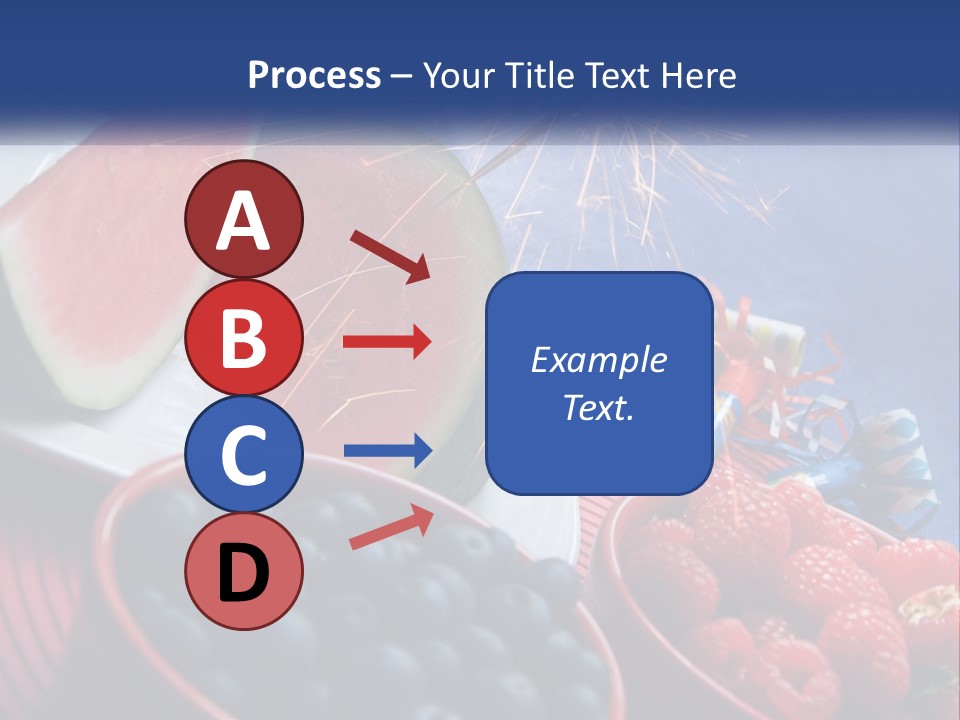 A Plate Of Watermelon And Berries With A Sparkler PowerPoint Template