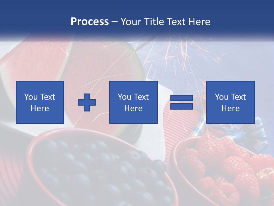 A Plate Of Watermelon And Berries With A Sparkler PowerPoint Template