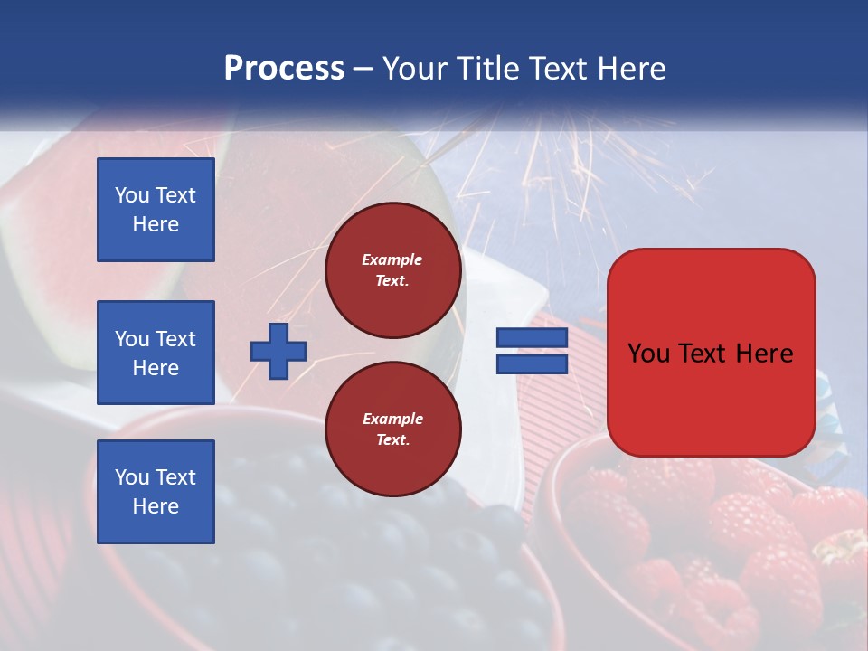 A Plate Of Watermelon And Berries With A Sparkler PowerPoint Template