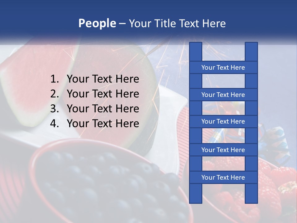 A Plate Of Watermelon And Berries With A Sparkler PowerPoint Template