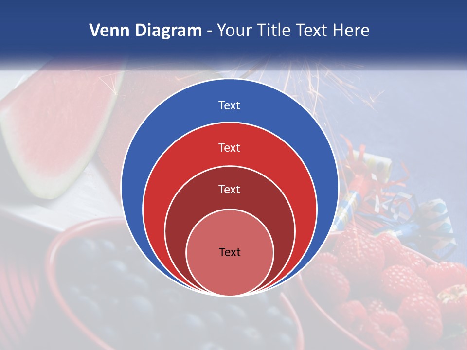 A Plate Of Watermelon And Berries With A Sparkler PowerPoint Template