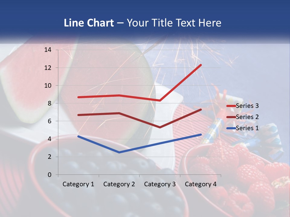 A Plate Of Watermelon And Berries With A Sparkler PowerPoint Template