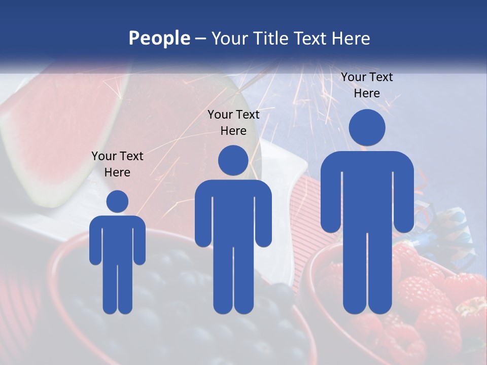 A Plate Of Watermelon And Berries With A Sparkler PowerPoint Template