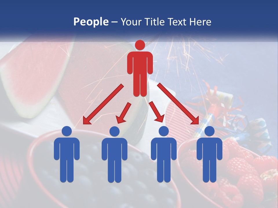 A Plate Of Watermelon And Berries With A Sparkler PowerPoint Template