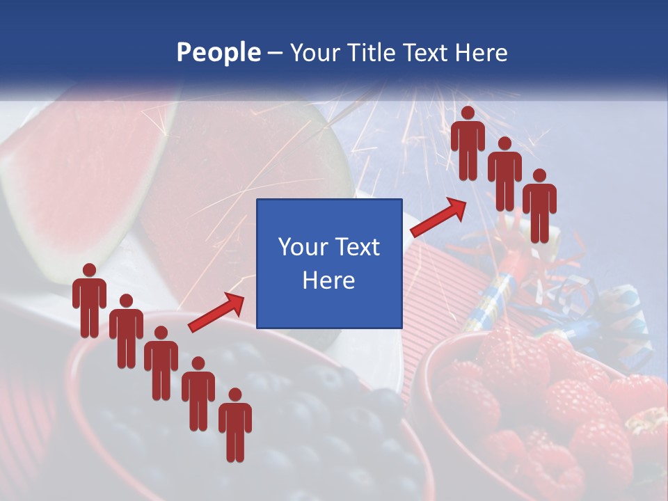 A Plate Of Watermelon And Berries With A Sparkler PowerPoint Template