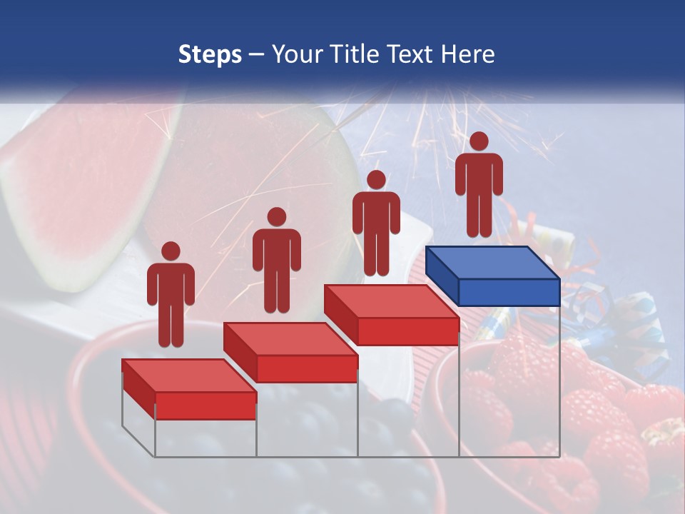 A Plate Of Watermelon And Berries With A Sparkler PowerPoint Template