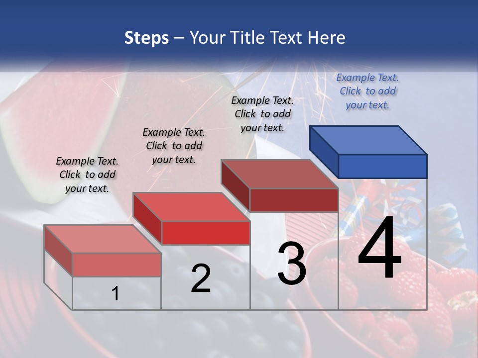A Plate Of Watermelon And Berries With A Sparkler PowerPoint Template