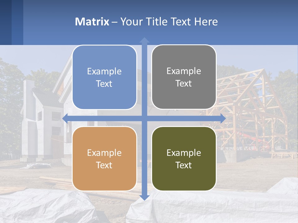 A House Under Construction With A Blue Sky In The Background PowerPoint Template