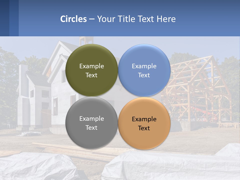 A House Under Construction With A Blue Sky In The Background PowerPoint Template