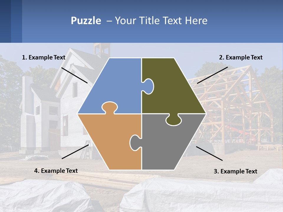 A House Under Construction With A Blue Sky In The Background PowerPoint Template