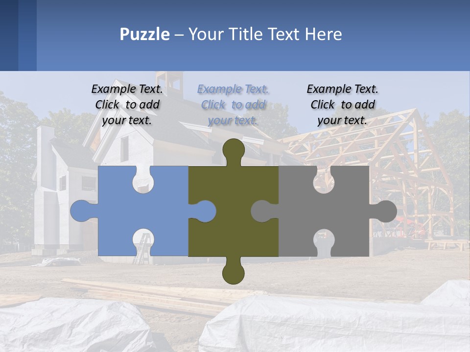 A House Under Construction With A Blue Sky In The Background PowerPoint Template