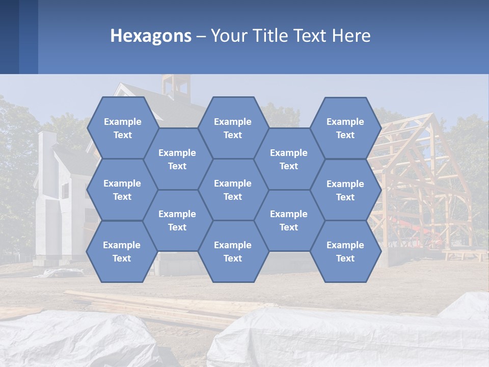 A House Under Construction With A Blue Sky In The Background PowerPoint Template