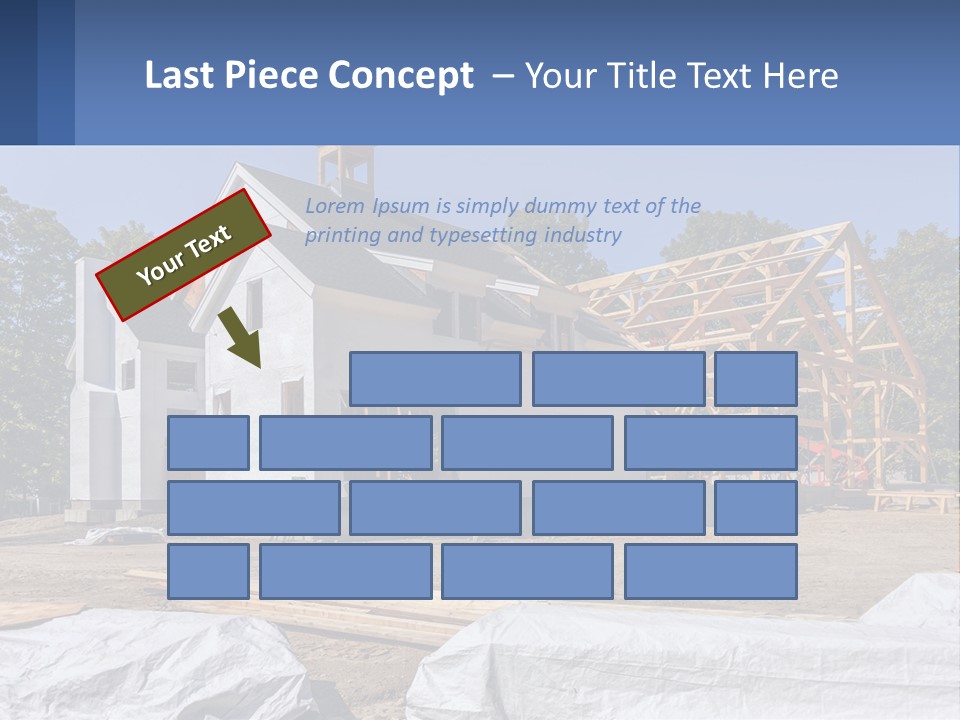 A House Under Construction With A Blue Sky In The Background PowerPoint Template