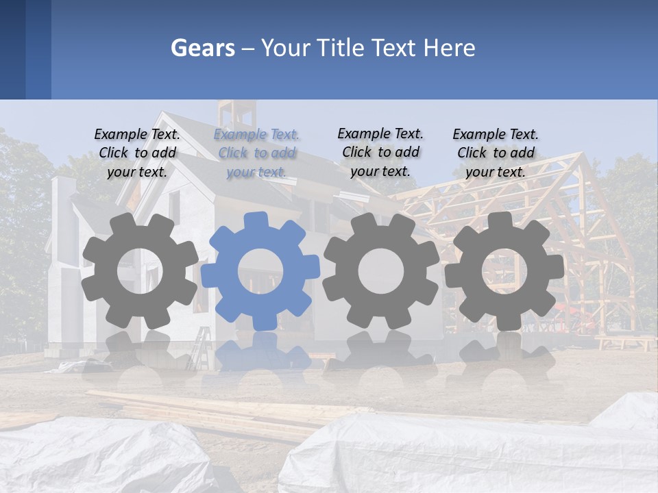 A House Under Construction With A Blue Sky In The Background PowerPoint Template