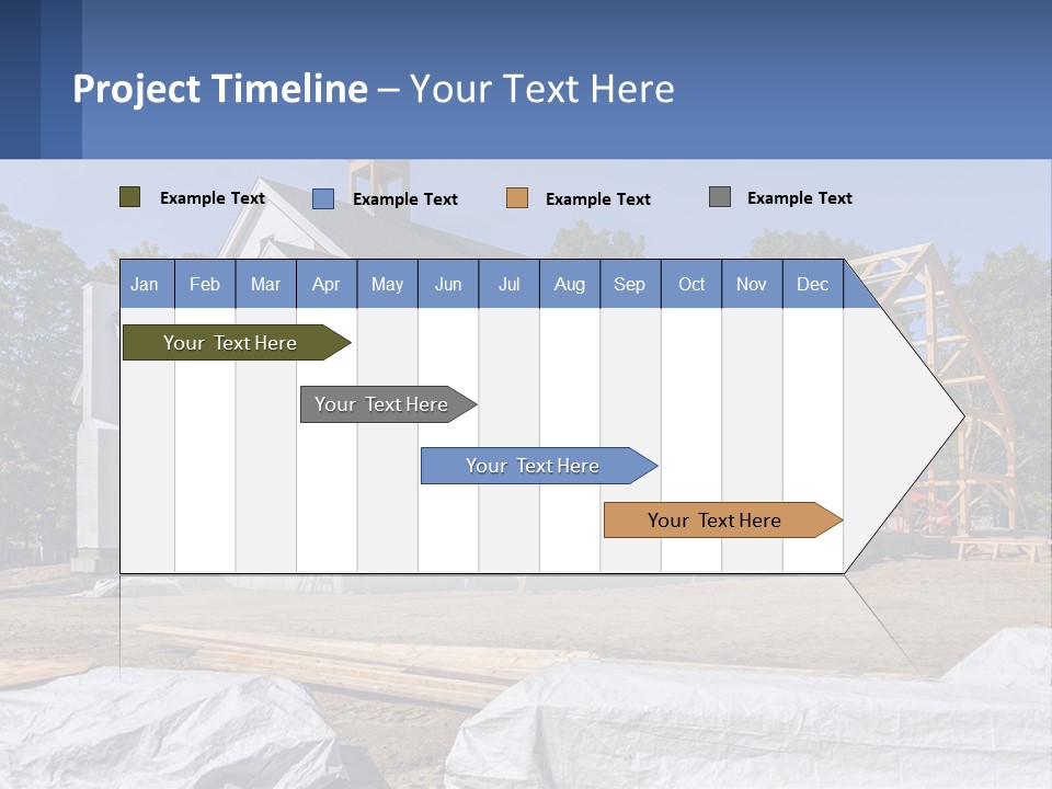 A House Under Construction With A Blue Sky In The Background PowerPoint Template
