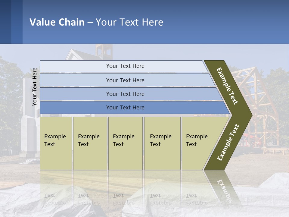 A House Under Construction With A Blue Sky In The Background PowerPoint Template