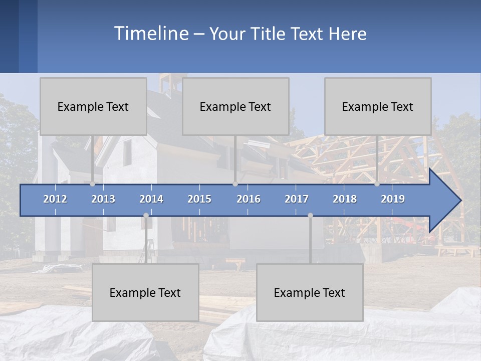 A House Under Construction With A Blue Sky In The Background PowerPoint Template