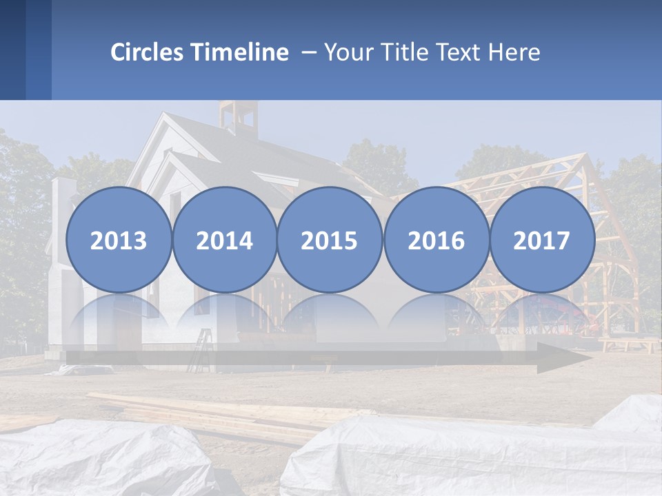 A House Under Construction With A Blue Sky In The Background PowerPoint Template