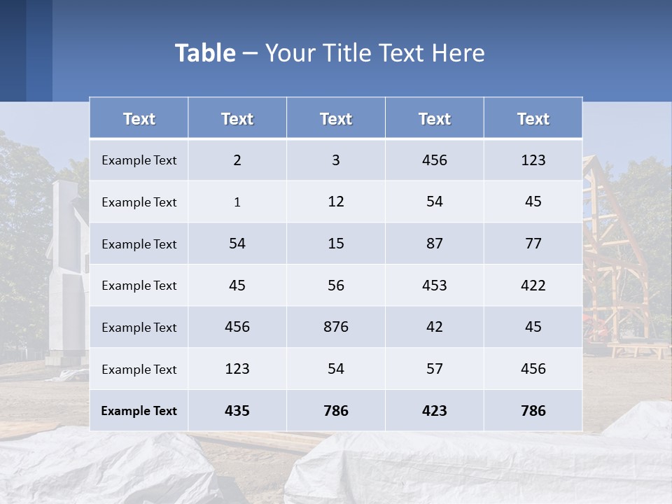 A House Under Construction With A Blue Sky In The Background PowerPoint Template