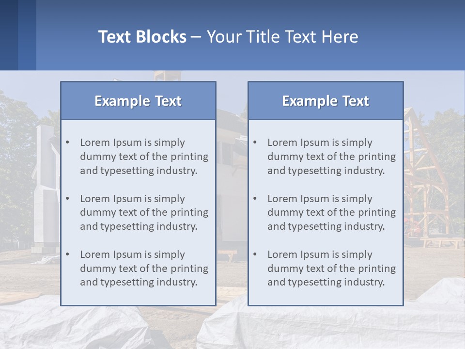 A House Under Construction With A Blue Sky In The Background PowerPoint Template