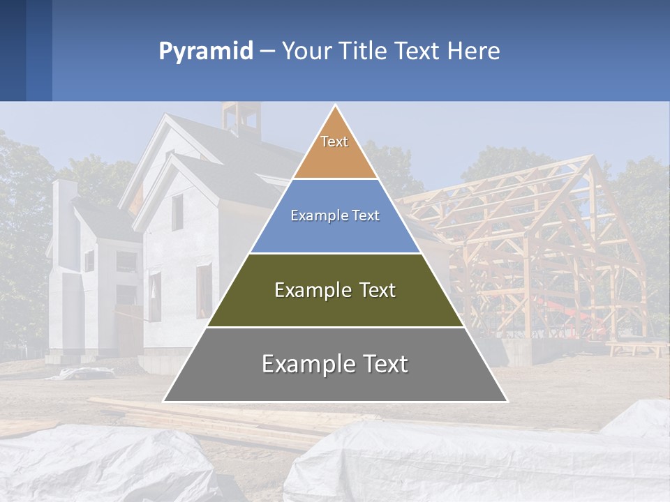 A House Under Construction With A Blue Sky In The Background PowerPoint Template
