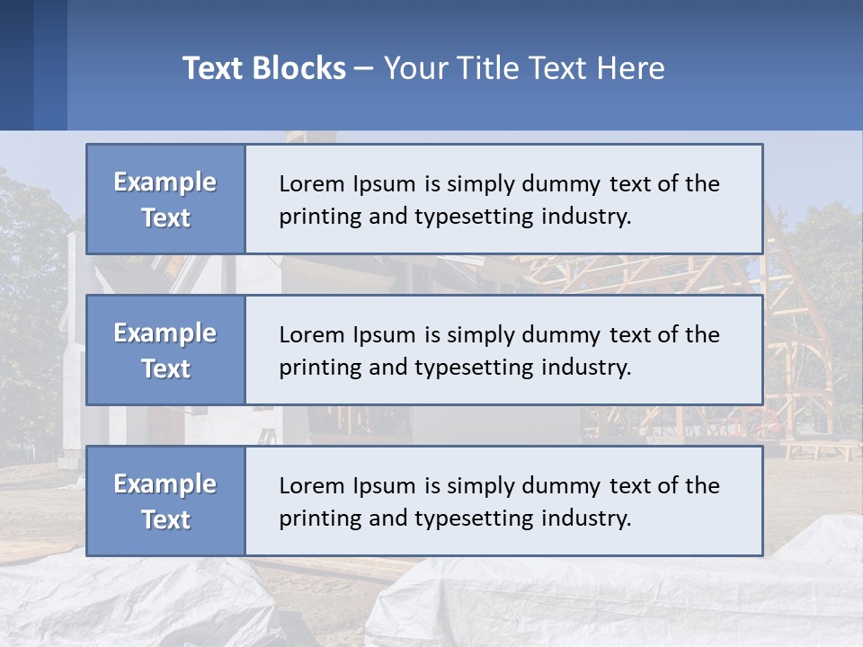 A House Under Construction With A Blue Sky In The Background PowerPoint Template