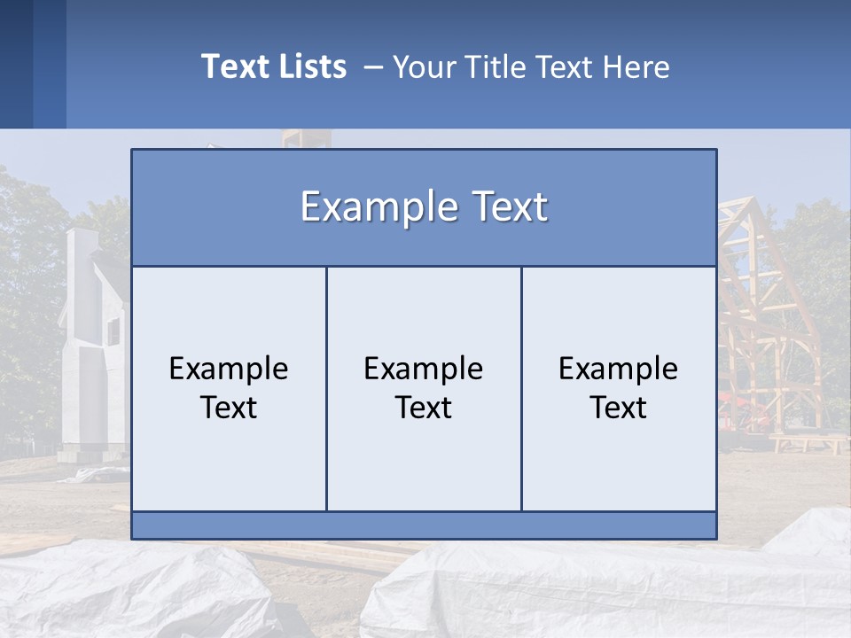 A House Under Construction With A Blue Sky In The Background PowerPoint Template