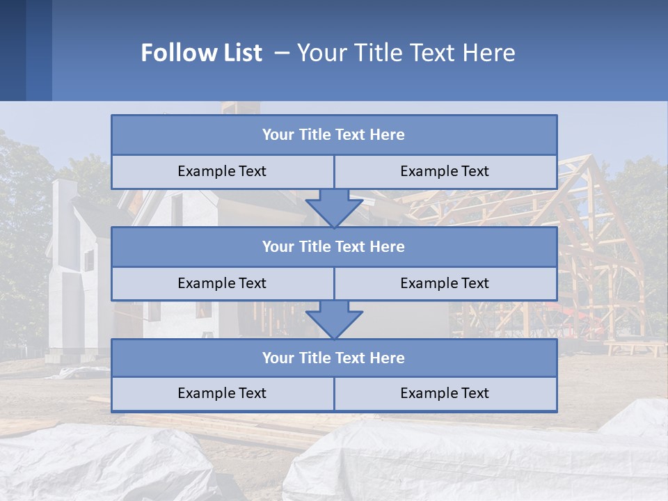 A House Under Construction With A Blue Sky In The Background PowerPoint Template