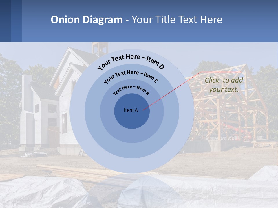 A House Under Construction With A Blue Sky In The Background PowerPoint Template