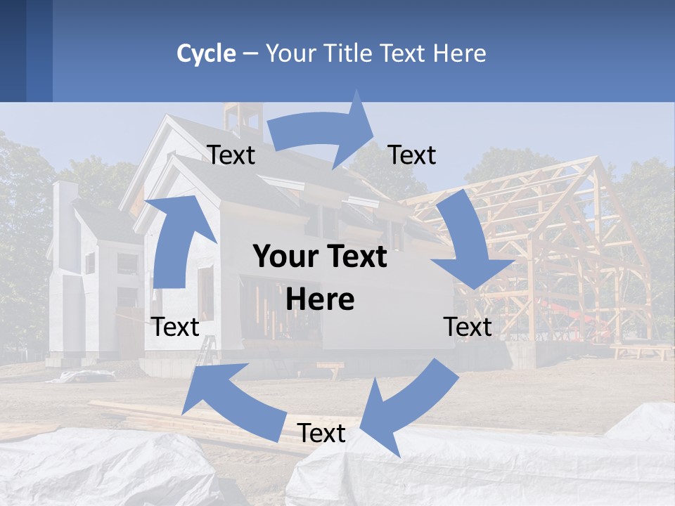 A House Under Construction With A Blue Sky In The Background PowerPoint Template