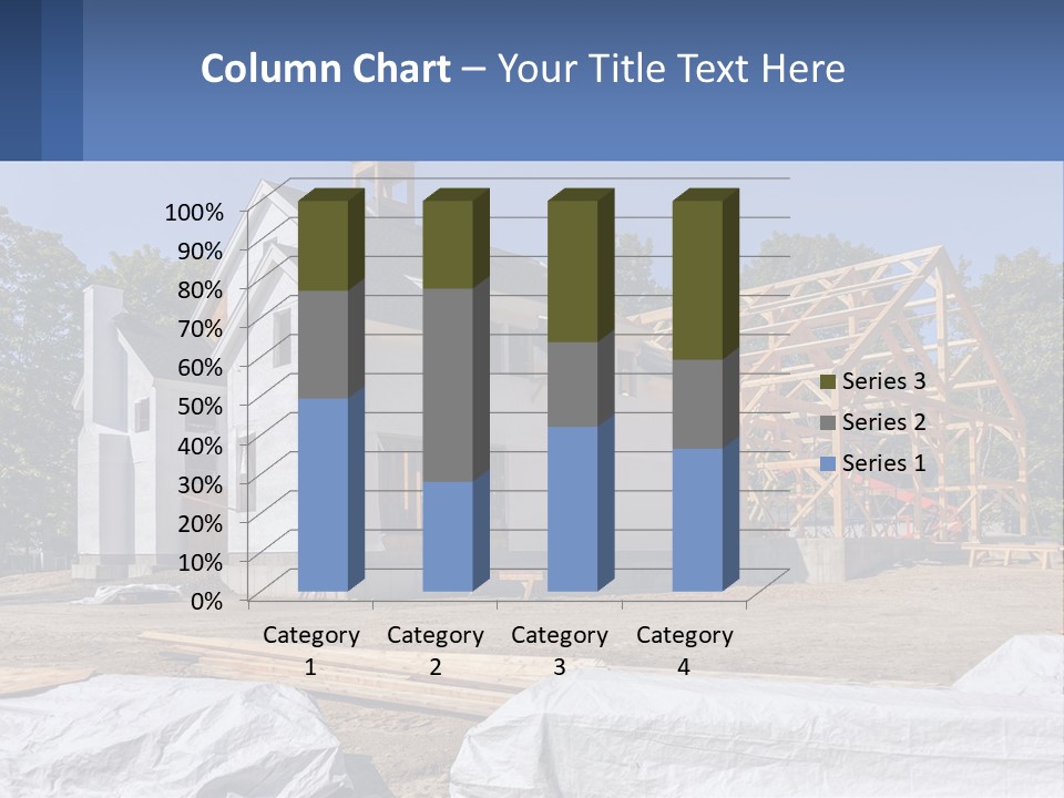 A House Under Construction With A Blue Sky In The Background PowerPoint Template