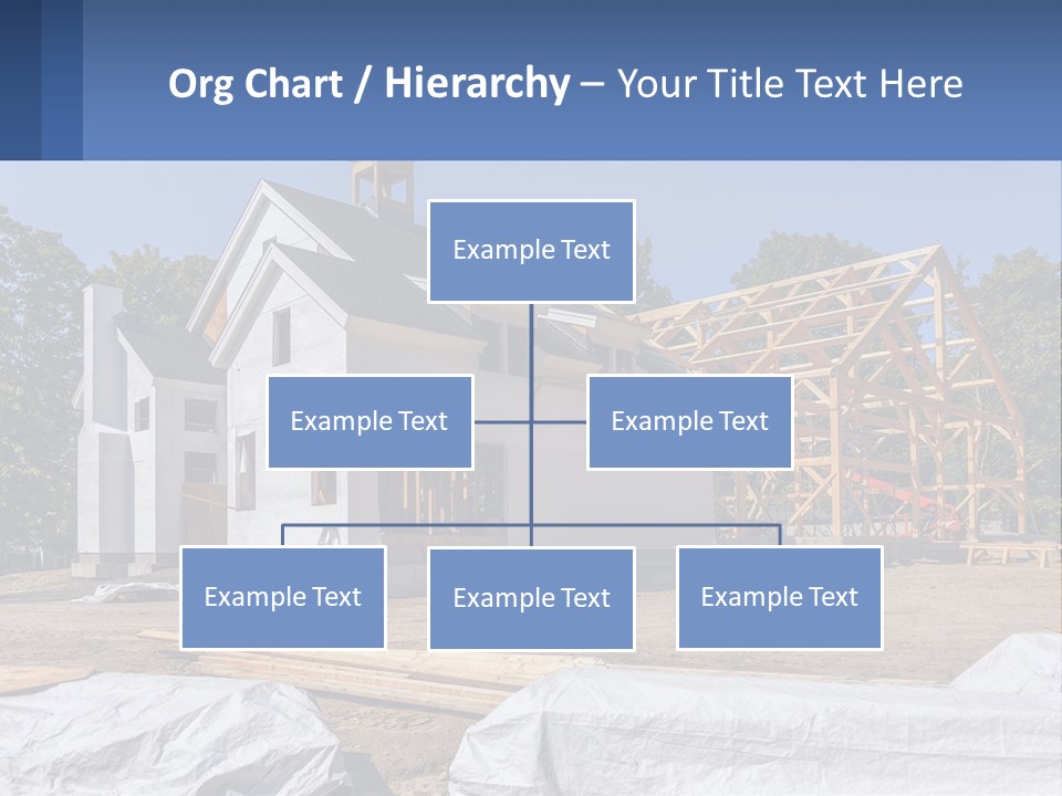 A House Under Construction With A Blue Sky In The Background PowerPoint Template