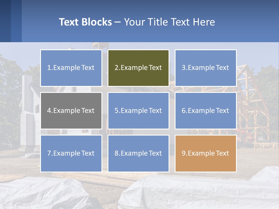 A House Under Construction With A Blue Sky In The Background PowerPoint Template