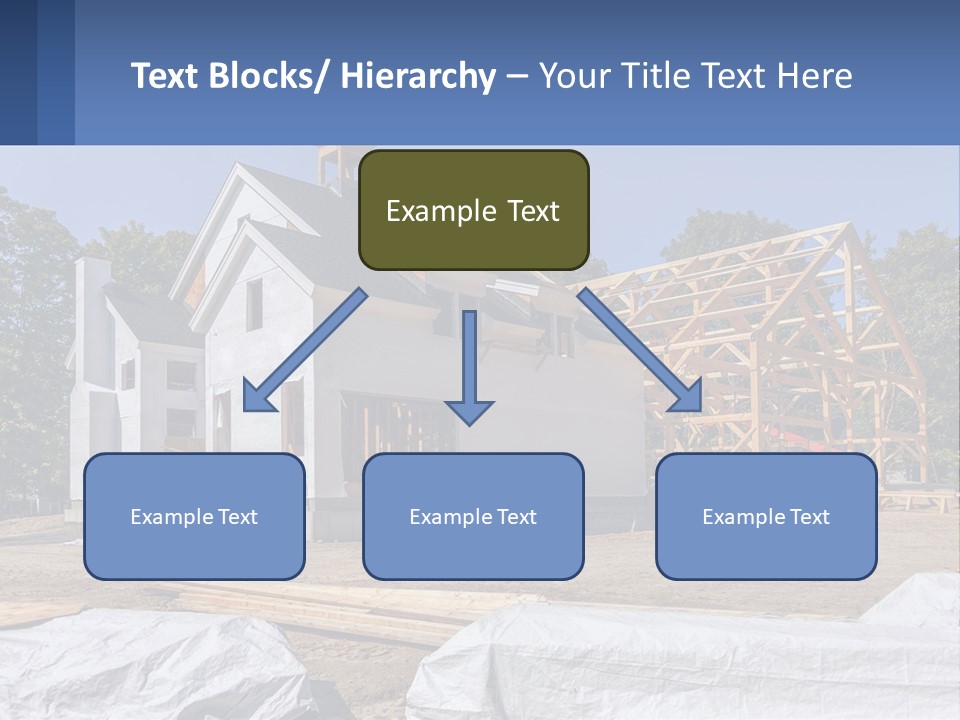 A House Under Construction With A Blue Sky In The Background PowerPoint Template