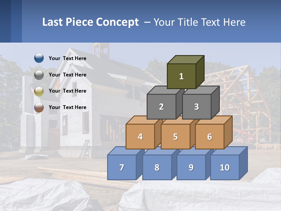 A House Under Construction With A Blue Sky In The Background PowerPoint Template